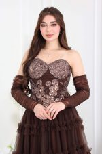 فستان شيفون طبقات فاخر