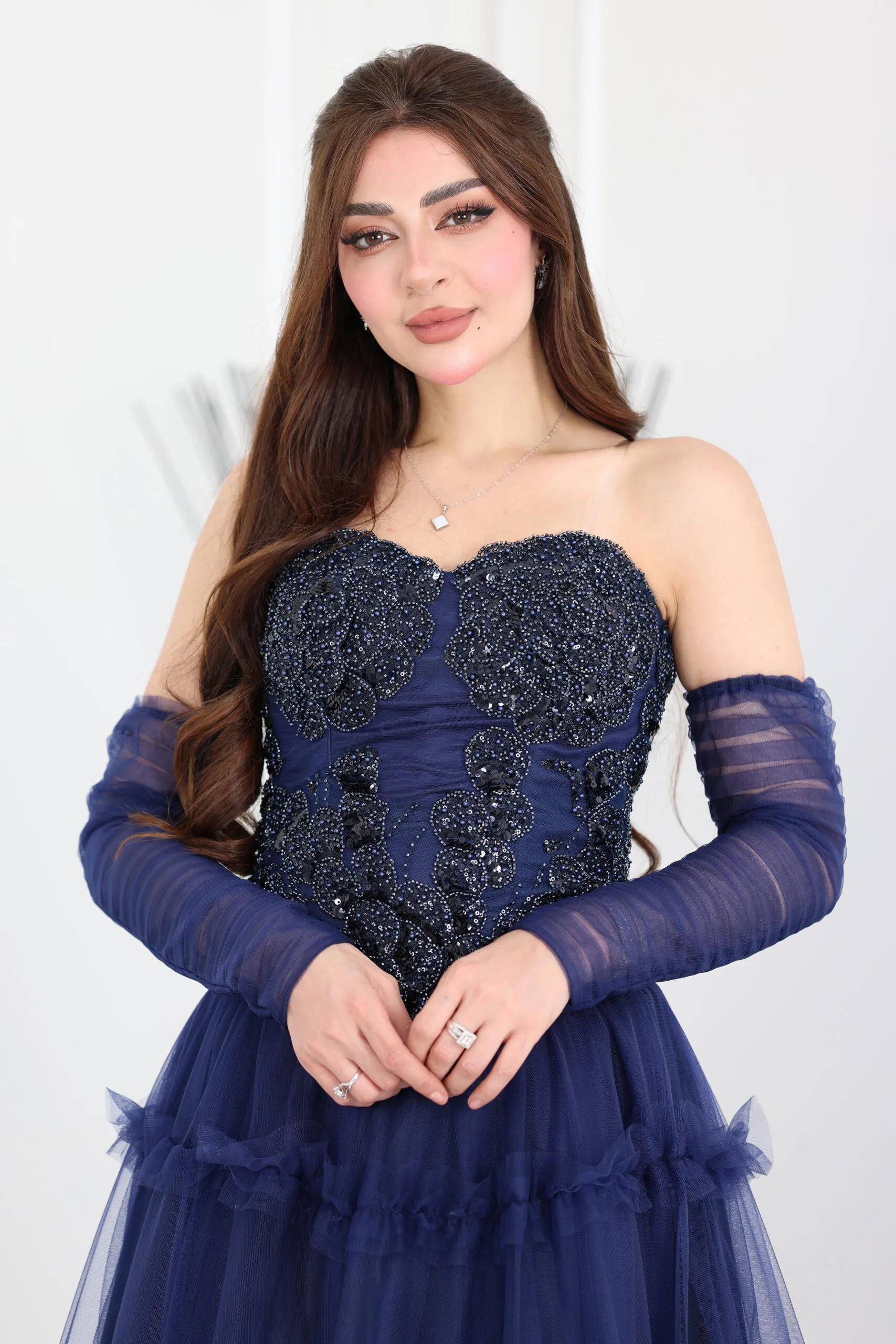 فستان شيفون طبقات فاخر