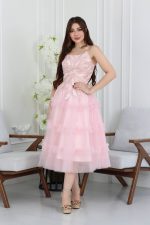 فستان تل مطرز ميد