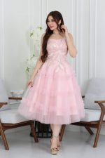 فستان تل مطرز ميد