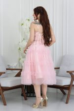 فستان تل مطرز ميد