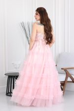 فستان تل مطرز منفوش