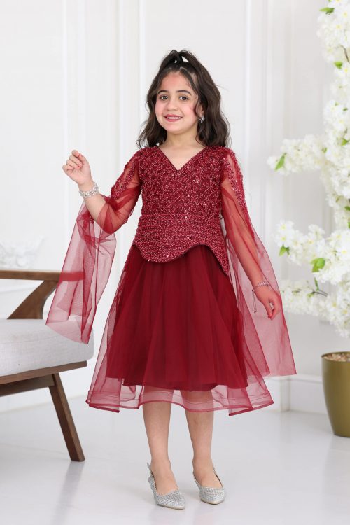 فستان بناتي بتصميم راقي