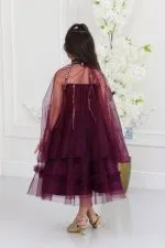 فستان بناتي كيب مطرز