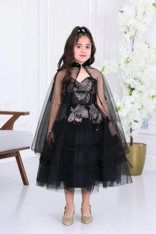 فستان بناتي كيب مطرز