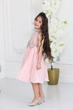 فستان بناتي مطرز بليسيه