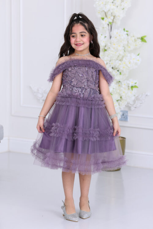 فستان بناتي تل انيق