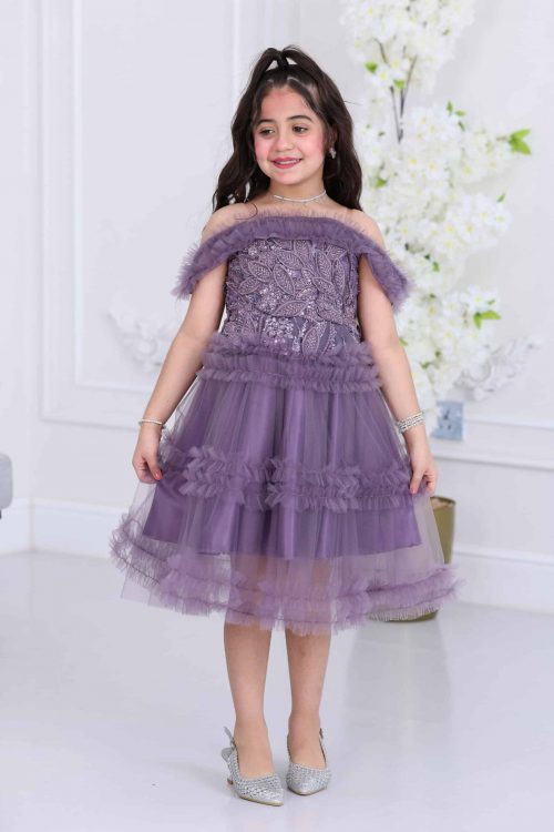 فستان بناتي تل انيق