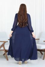 ⁦فستان سهرة شيفون اكمام مطرز⁩ - الصورة ⁦4⁩