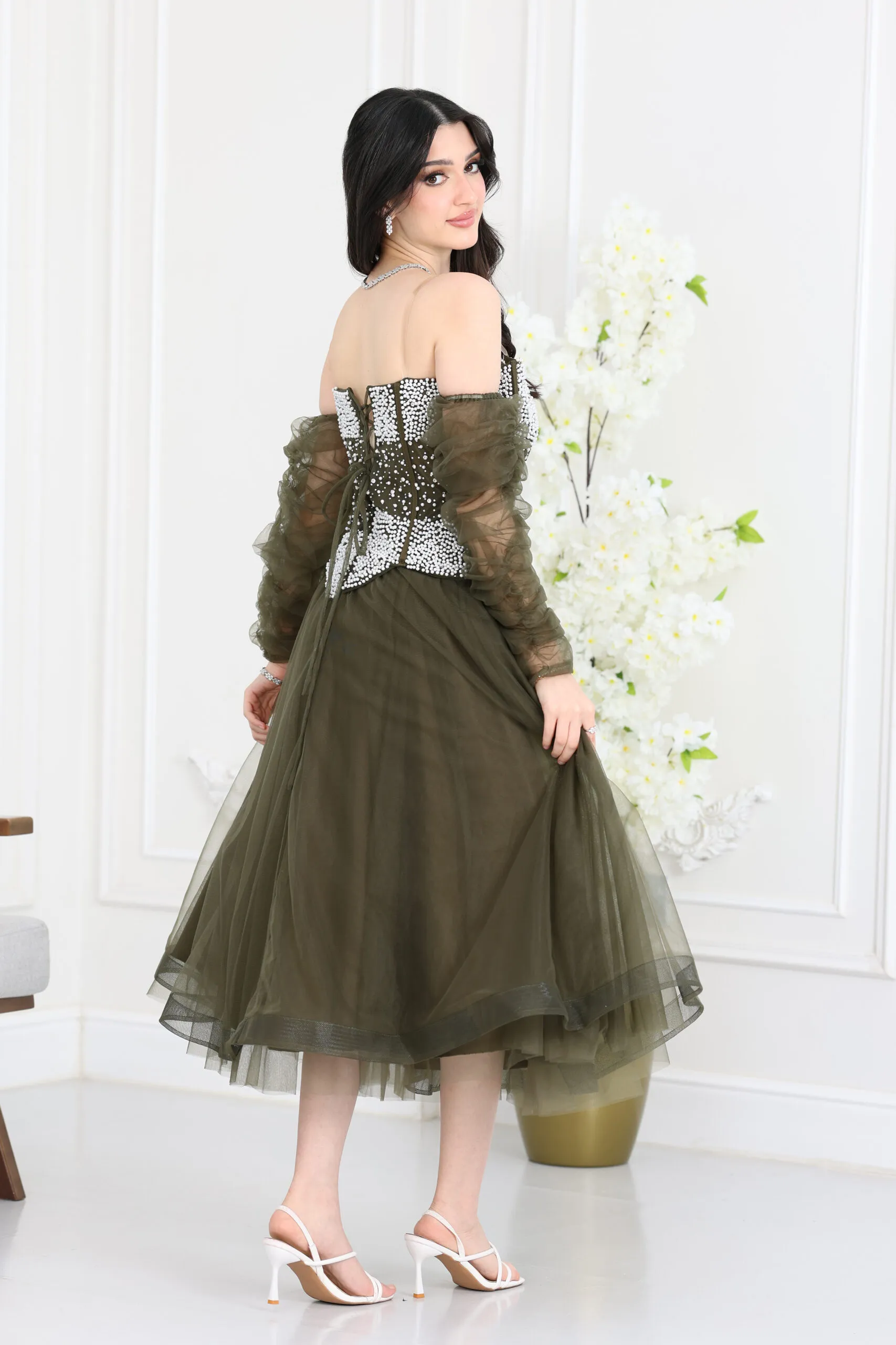 فستان قصير تل فاخر