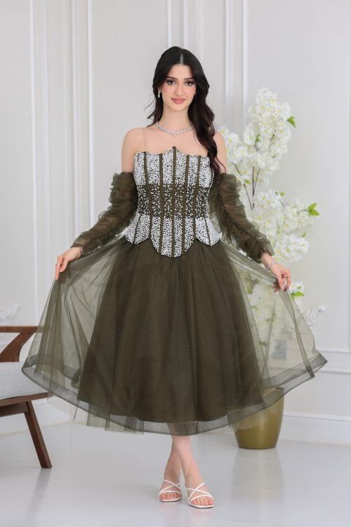 فستان قصير تل فاخر