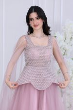 فستان سهرة فاخر تل