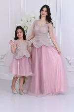 فستان بناتي فاخر تل