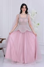 فستان سهرة فاخر تل