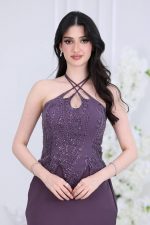 فستان سهرة كريب