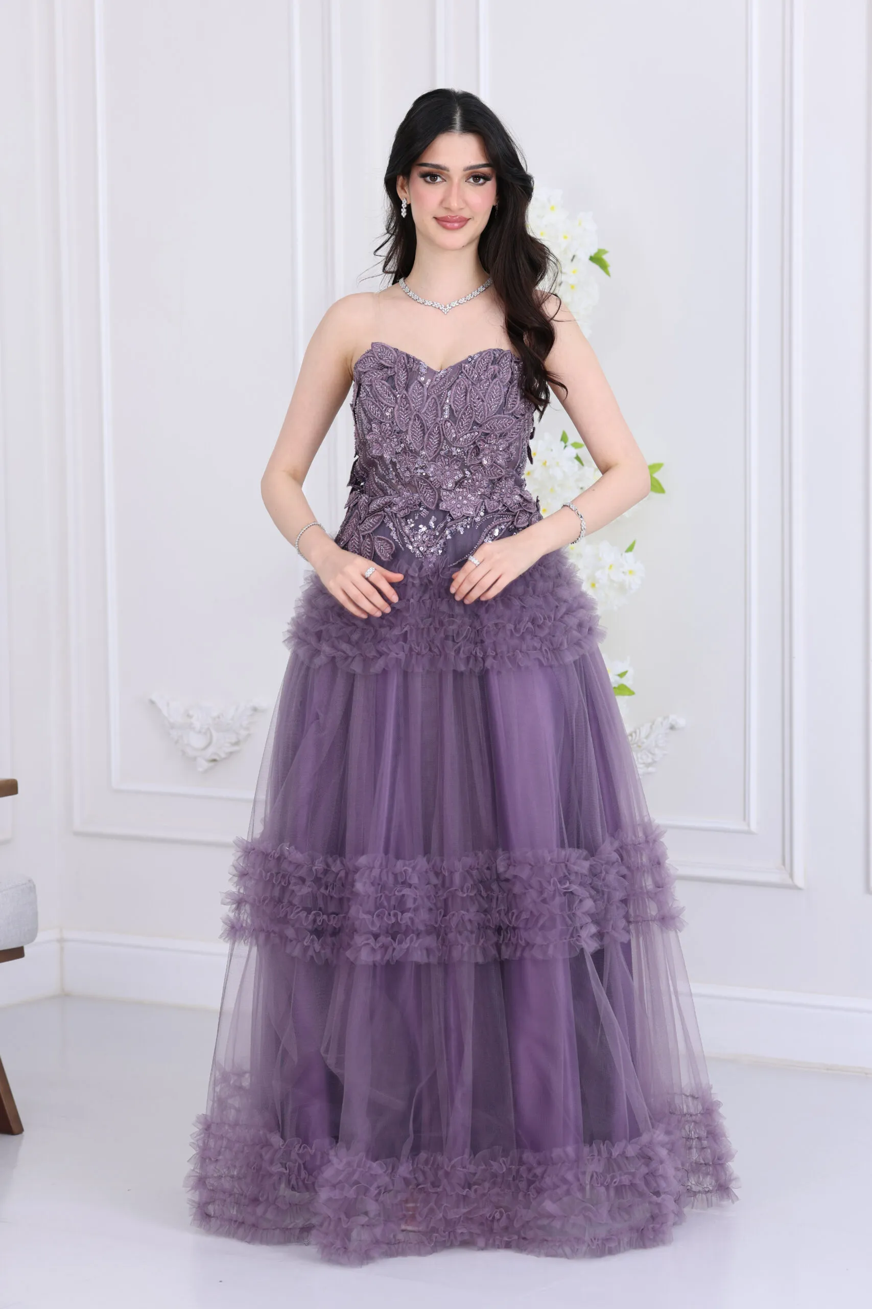 فستان سهرة تل راقي