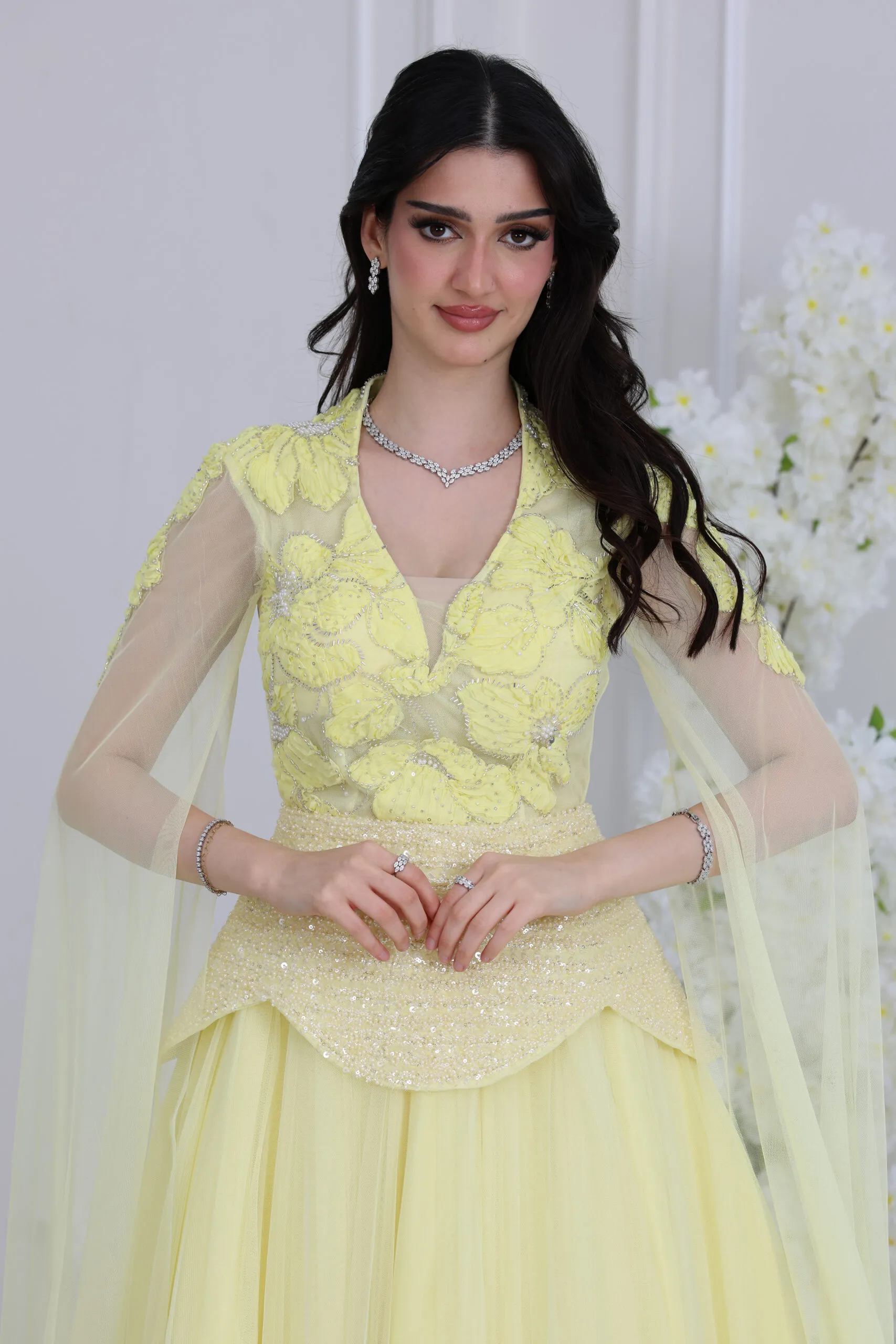 فستان سهرة تل فخم