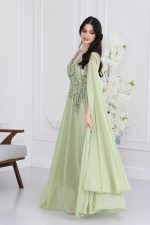 فستان شيفون سهرة فخم مطرز