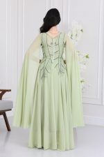 فستان شيفون سهرة فخم مطرز