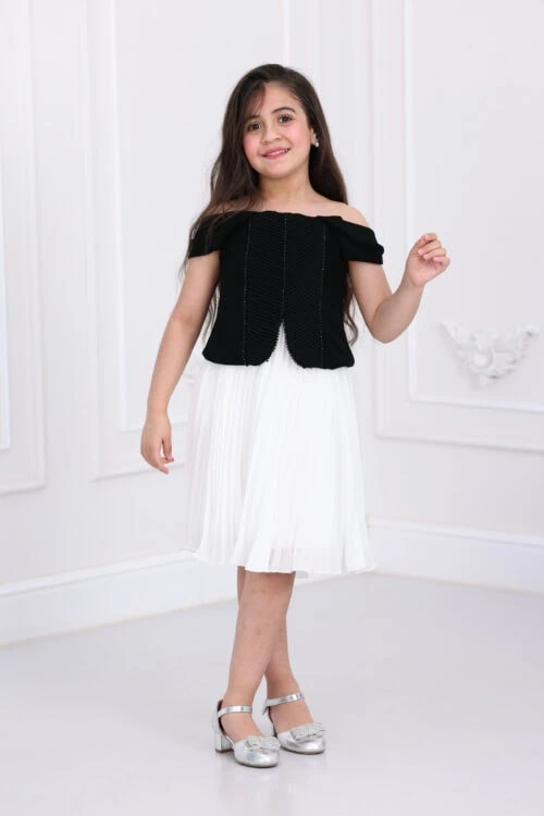 فستان بناتي بليسيه انيق