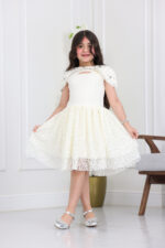 فستان بناتي دانتيل ناعم