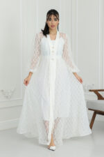 ⁦فستان دانتيل ناعم فخم⁩ - الصورة ⁦3⁩