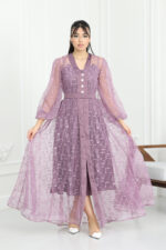 ⁦فستان دانتيل ناعم فخم⁩ - الصورة ⁦2⁩