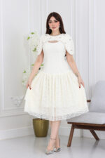 فستان دانتيل ناعم ملكي