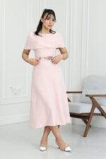 ⁦فستان ناعم ميدي فخم⁩ - الصورة ⁦2⁩