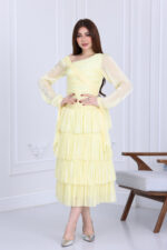 ⁦فستان ميدي مناسبات فاخر⁩ - الصورة ⁦2⁩