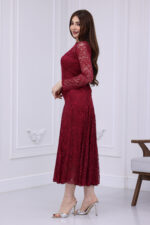 ⁦فستان ميدي ناعم فخم⁩ - الصورة ⁦4⁩