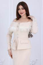 فستان مناسبات فاخر ناعم