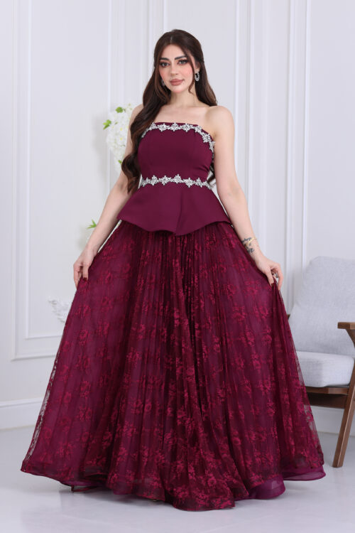 فستان ناعم دانتيل فخم