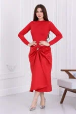 فستان ناعم ميدي انيق