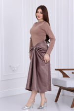 ⁦فستان ناعم ميدي انيق⁩ - الصورة ⁦3⁩