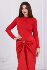 فستان ناعم ميدي انيق