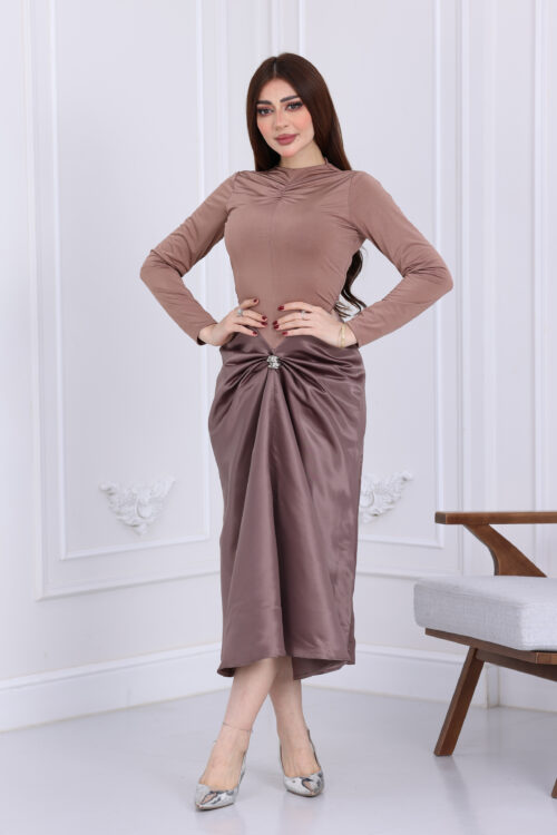 فستان ناعم ميدي انيق