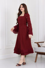 ⁦فستان ناعم ميدي فاخر⁩ - الصورة ⁦2⁩