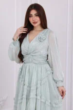 ⁦فستان ناعم مناسبات راقي⁩ - الصورة ⁦8⁩