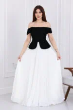 فستان ناعم طويل بليسيه