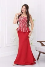 فستان سهرة تطريز انيق