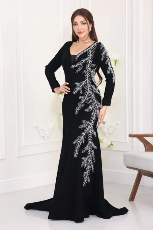 فستان سهرة تطريز فخم