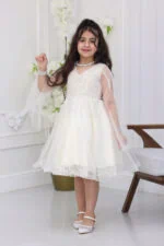 فستان بناتي مطرز راقي