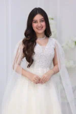 فستان بناتي مطرز راقي