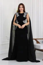 فستان سهرة باكمام فخم