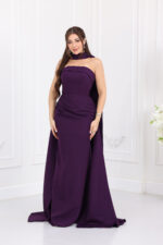 ⁦فستان سهرة كريب راقي⁩ - الصورة ⁦2⁩