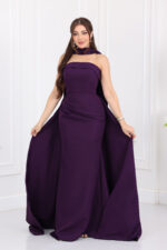 ⁦فستان سهرة كريب راقي⁩ - الصورة ⁦3⁩