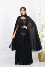 ⁦فستان سهرة شيفون ملكي⁩ - الصورة ⁦3⁩