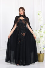 ⁦فستان سهرة شيفون ملكي⁩ - الصورة ⁦4⁩