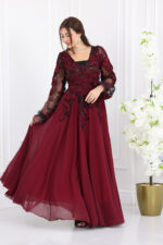 ⁦فستان سهرة ورد⁩ - الصورة ⁦6⁩